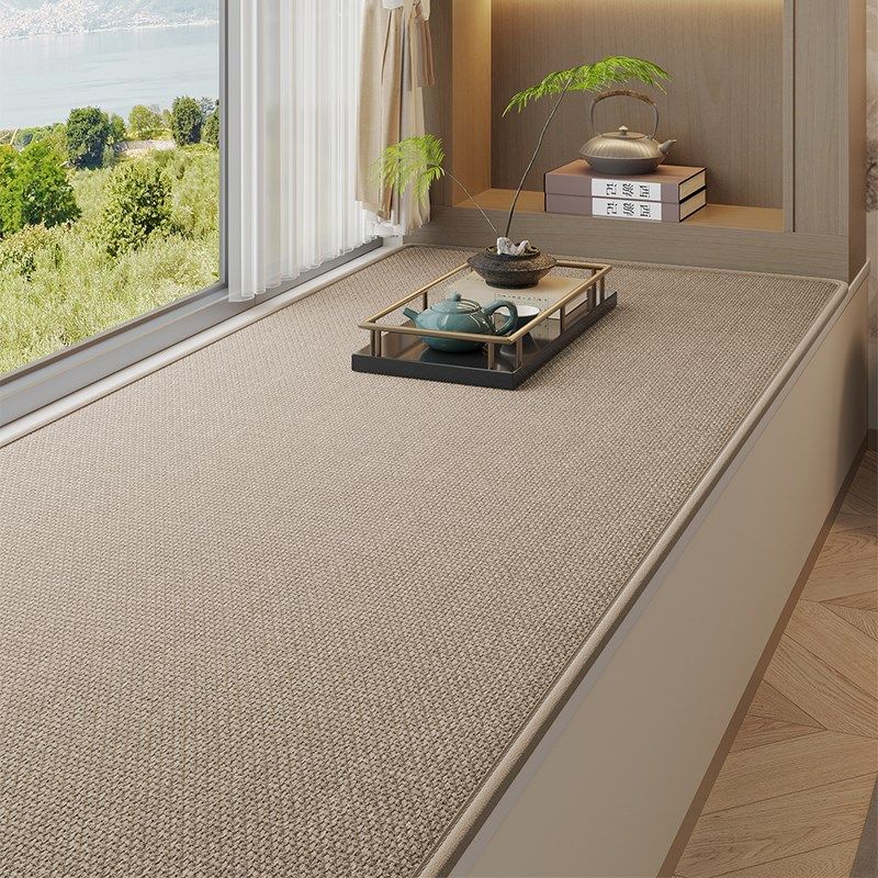 飘窗垫窗台垫日式简约亚麻编织四季通用防滑耐脏定制卧室阳台坐垫