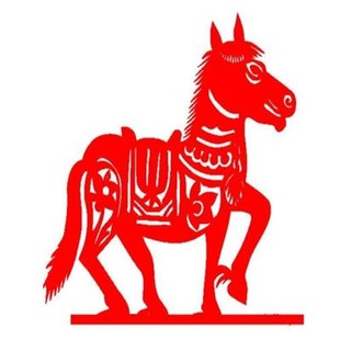 生肖马剪纸马到成功喜庆装饰x剪纸画窗花墙贴红色节日贴纸成品防