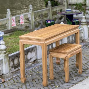 榆木古琴桌凳实木擦生漆榫卯结构环保无异味初学者书画桌茶桌