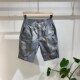 男青年中裤 青染男装 潮 宽松时尚 百搭休闲运动五分裤 迷彩短裤 男士