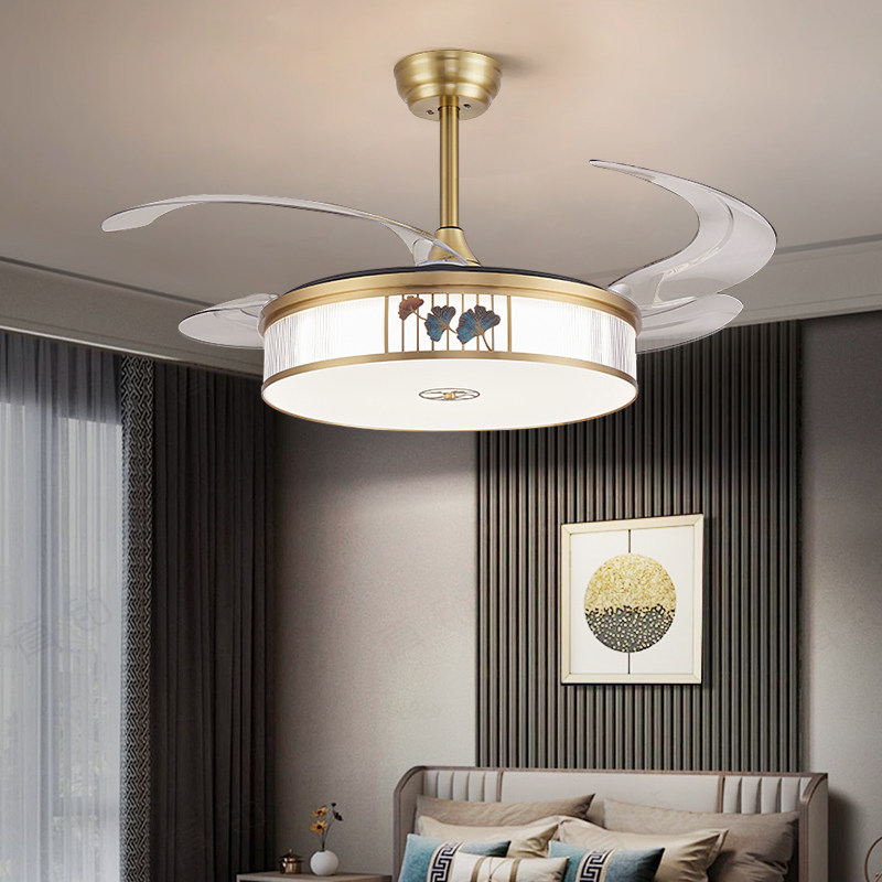 餐厅吊扇灯简约现代客厅书房主卧隐形风扇吊灯新中式灯具中国风,家装灯饰光源,风扇灯,淘宝优惠券,粉丝福利购,淘宝优惠卷