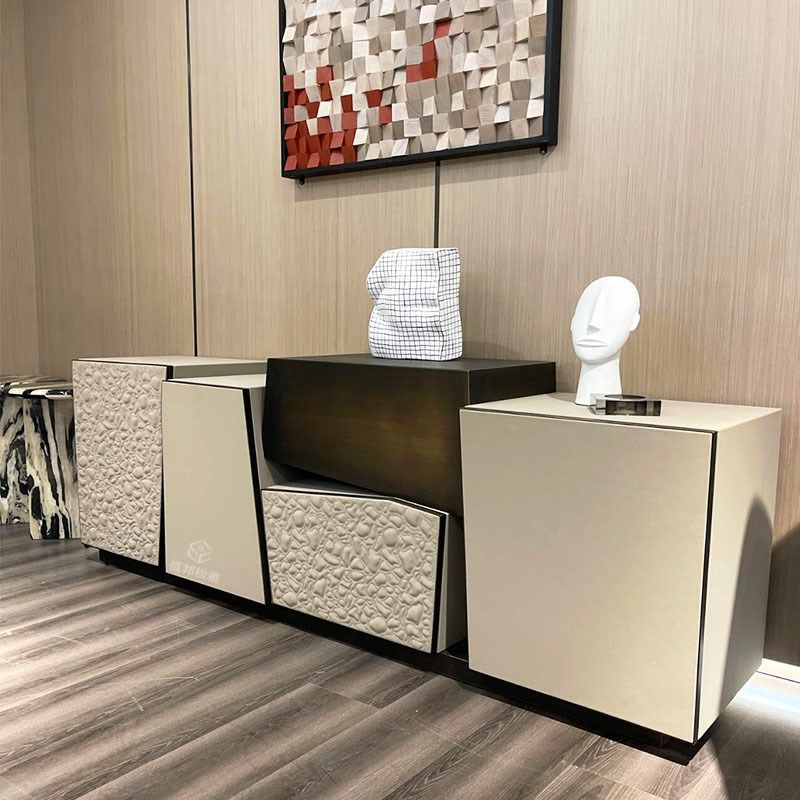 轻奢餐边柜高端现代简约高级感意式实木金属拼接靠墙储物艺术造型,住宅家具,餐边柜,淘宝优惠券,粉丝福利购,淘宝优惠卷