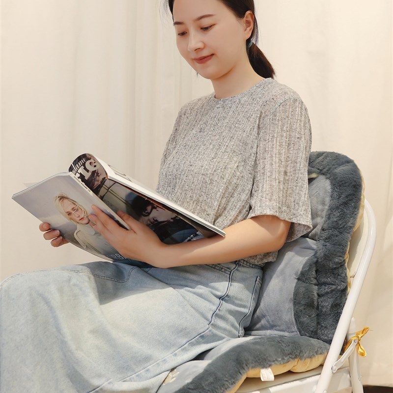 冬季办公室腰靠座椅靠垫护腰工位椅子坐垫靠背一体腰部支撑垫保暖