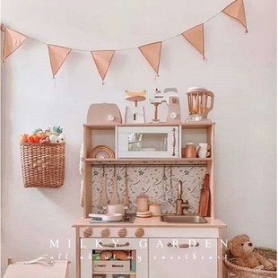 milky garden高品质小彩旗公主房帐篷挂饰派对装饰背景拉花拉旗