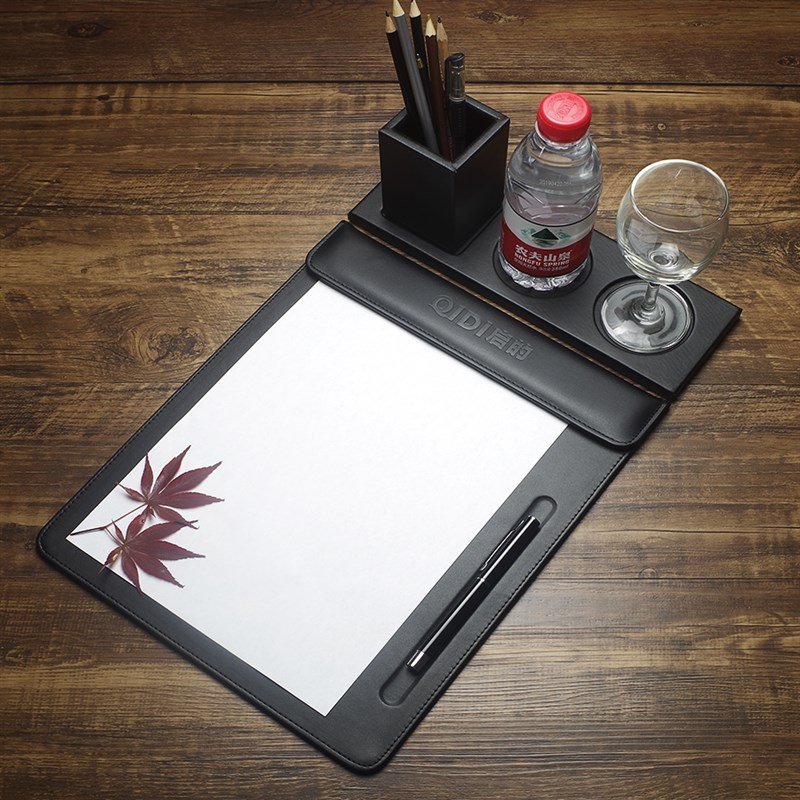 皮革a4商务办公e会议夹资料a3写字垫板学生书写板夹会议垫板夹签