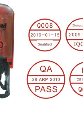 卓达 Trodat Printy 46125回墨日期印章25MM内QC PASS检验合格印
