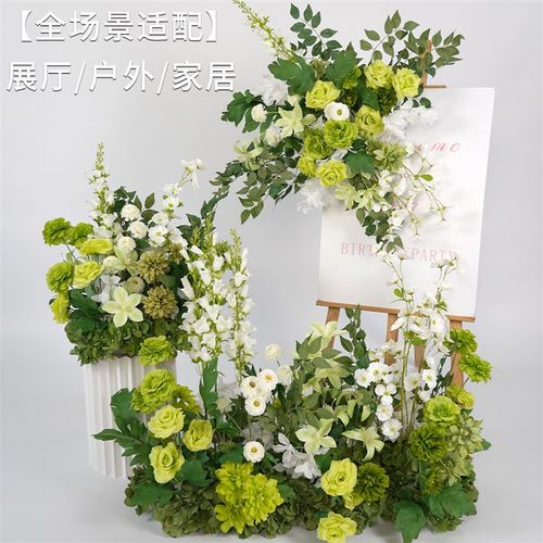 仿真花婚庆排花婚礼t台路引花节日节庆装饰花交车仪式仿真花花排