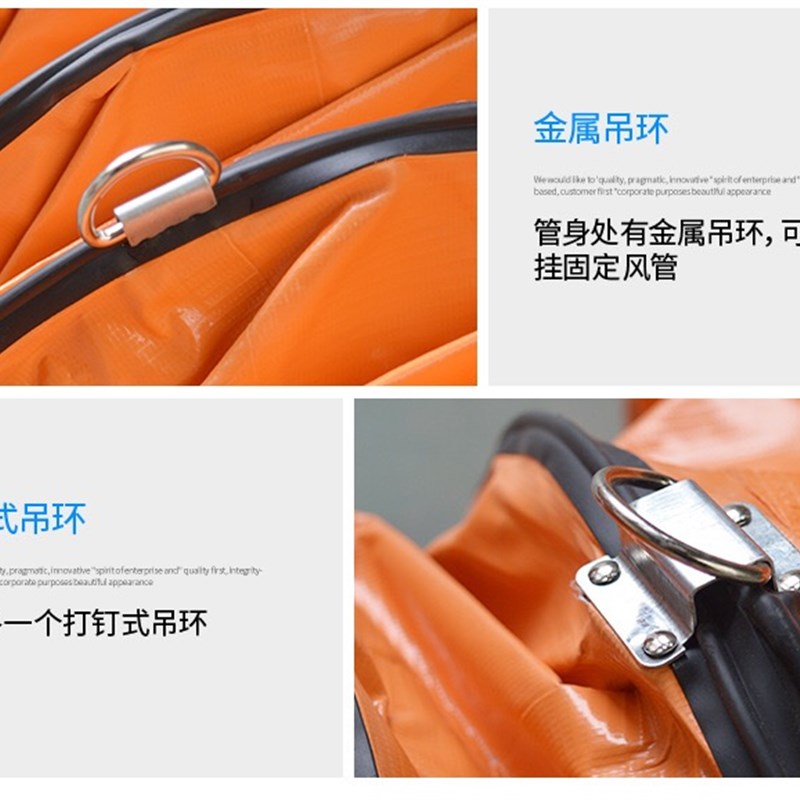 伸缩通风管道 PVC尼龙塑料u帆布螺旋管子 鼓送排风机油烟软管300m