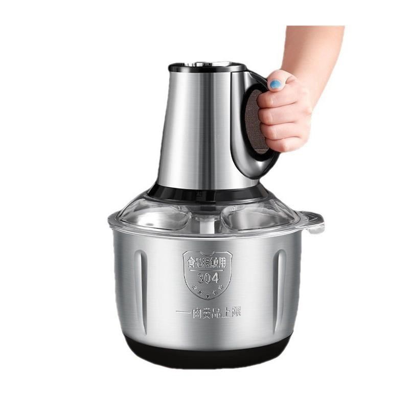 升电动绞肉机不锈钢多功能破壁机家用料理机做蒜蓉辣椒饺子馅机