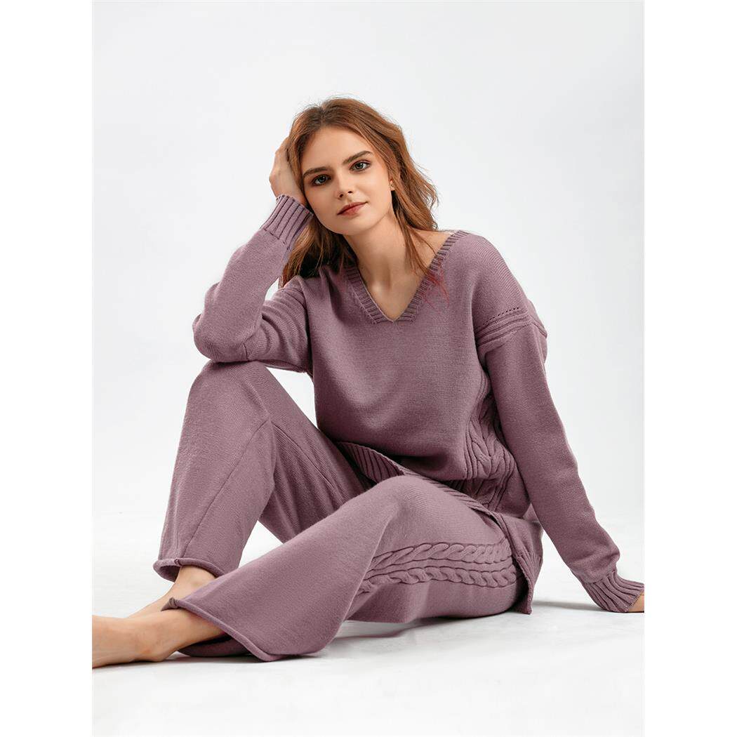 womenclothes针织阔腿裤
