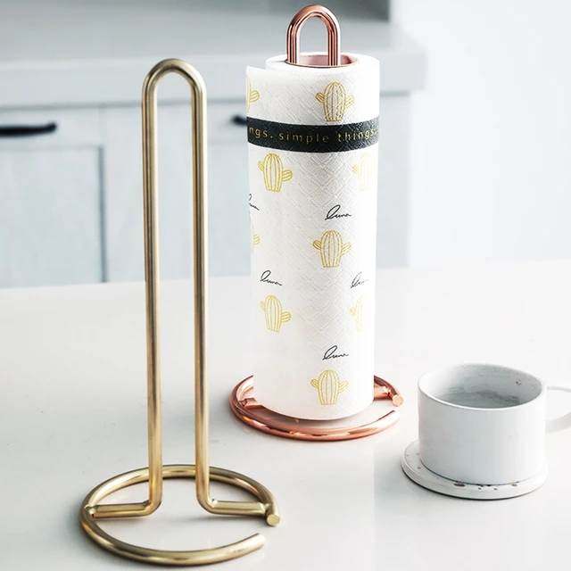 Kitchen Roll Paper Towel Holder Bathroom Tissue Stand Rose G
