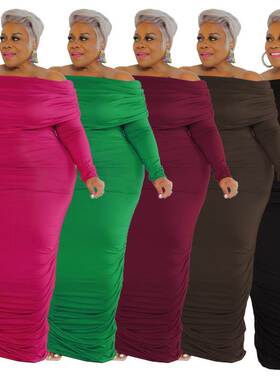 XL-5XL plus size fat MM Autumn/Winter Women's dress大码