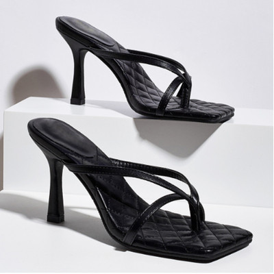 10cm夹趾凉拖lazada fashion high heels slippers sandals women