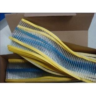 金属膜电阻1/4W100K 10K 1K 200K 1%精度 直插全新100个3元