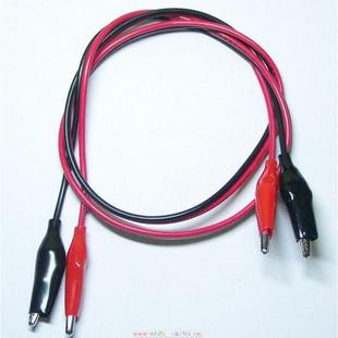 双头鳄鱼夹线 测试线0.5mm平方 带线鳄鱼夹 红/黑 1对价 线0.8米