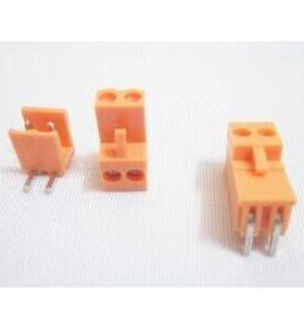接插件HT3.96-2P 2芯 橙色直针/弯针 间距3.96mm 接线端子10套4元