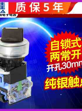 一佳三档自锁转换开关 YJ139 LA38-20X31 开孔旋转开关 30mm 正品
