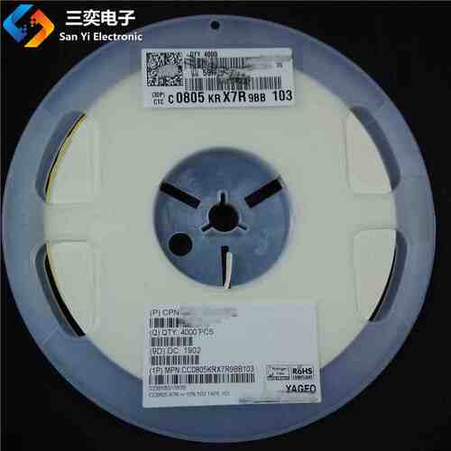 CC0805KRX7R9BB103 0805 10NF X7R 103K 50V ±10% 贴片电容100只