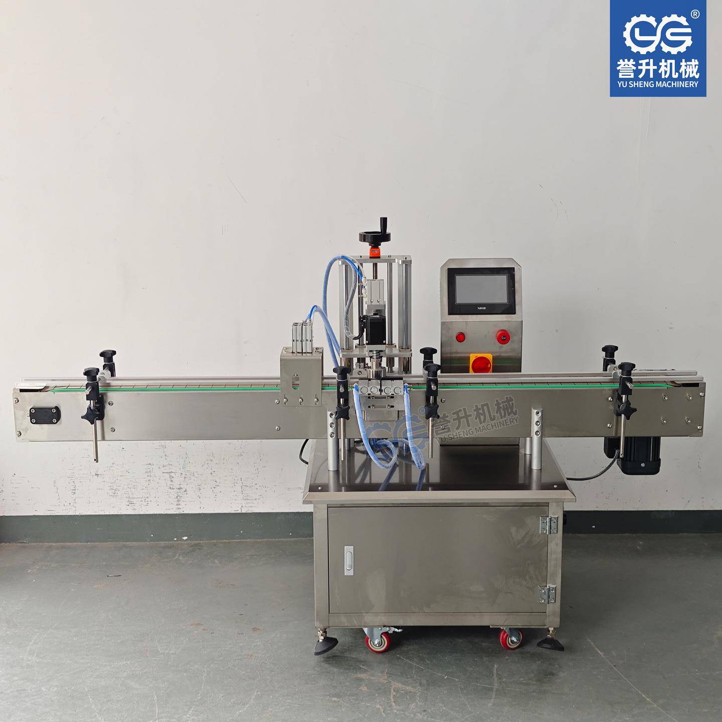 定制款伺服单头旋盖机亚克力透明方瓶拧盖机膏霜分装瓶搓盖机