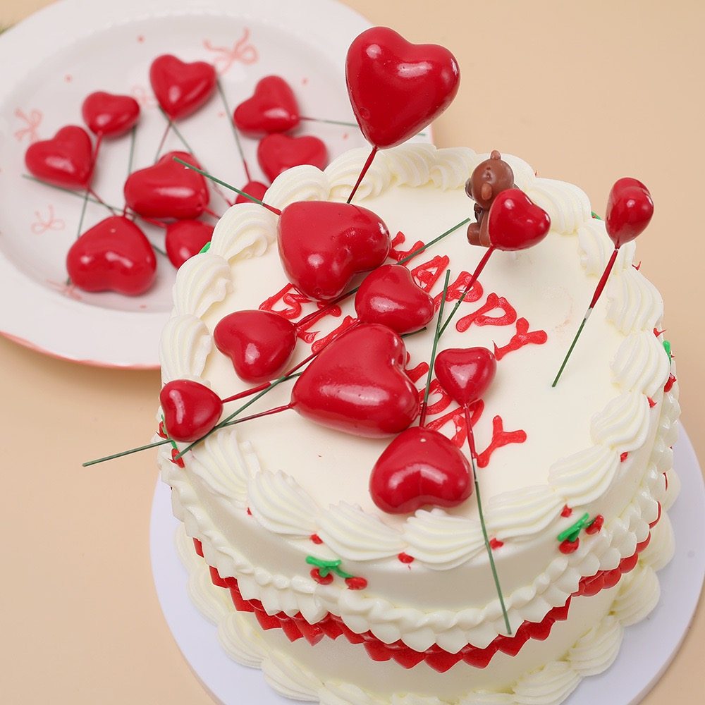 混泡沫蛋糕个装跨境马卡龙摆件尺寸装饰彩球圆球蛋糕款磨砂20插牌