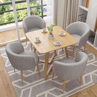 简约接待洽谈桌椅组合小圆桌店铺会客休息区办公室会议桌休闲桌椅