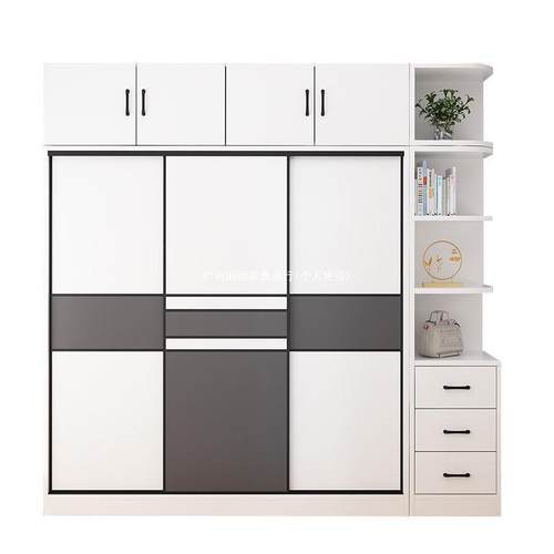 芈尚美衣柜卧室推拉门大衣橱家用储物收纳柜出租屋组装简易大衣柜