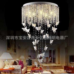 ed吸顶灯卧室灯现代简约温馨创意天使吊灯水晶灯客厅灯饰