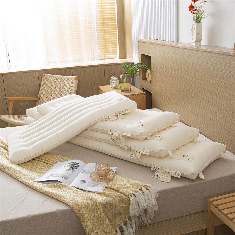 A类纯棉双人长枕头情侣长款长条枕亲子全棉1.2m1.8米加长儿童低枕