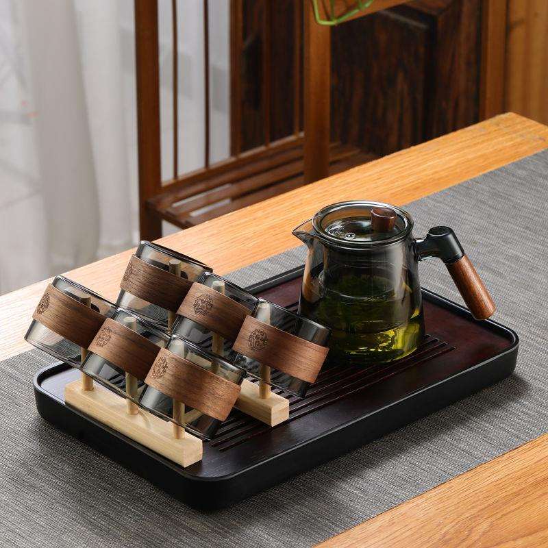 侧把玻璃壶耐高温单壶茶水分离泡茶壶泡沏茶电陶炉煮茶器家用套装