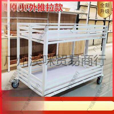服装售货台地推摆摊小推车可折叠超市花车地摊货架车户外移垒德株