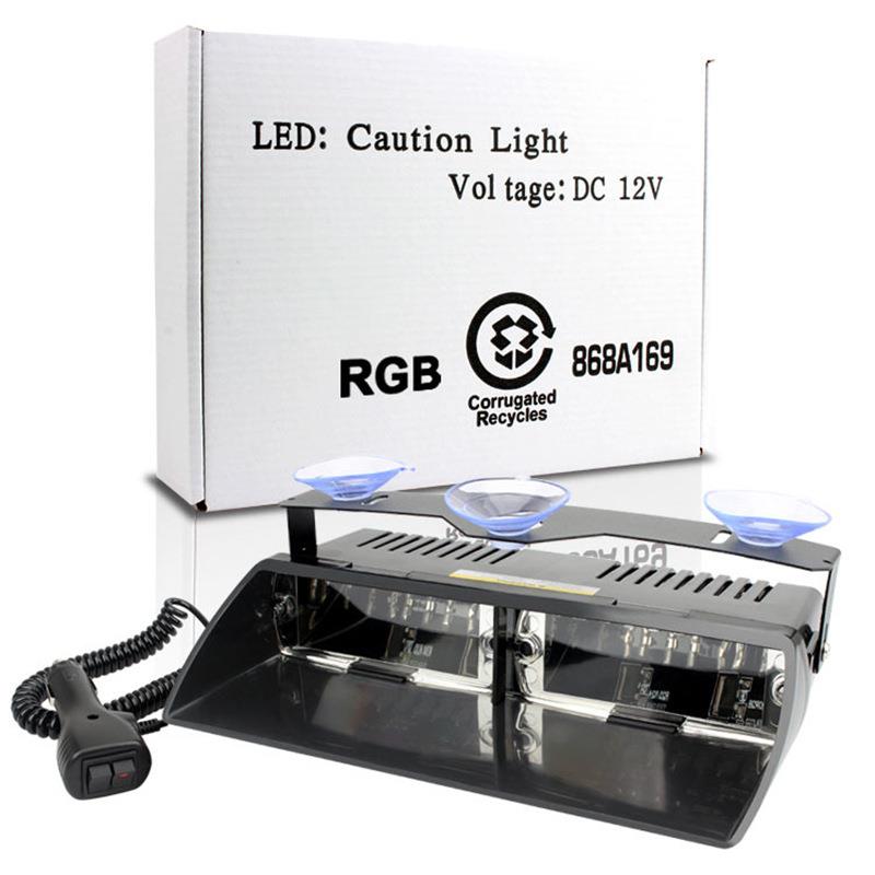 七彩16LED爆闪灯新款S2铲子爆闪灯18种爆闪模式吸盘RGB爆闪灯