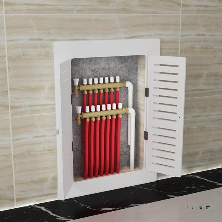 卫生间贴墙分水器地暖遮挡罩洞口盖板暖气片装饰弱电箱遮挡门防水