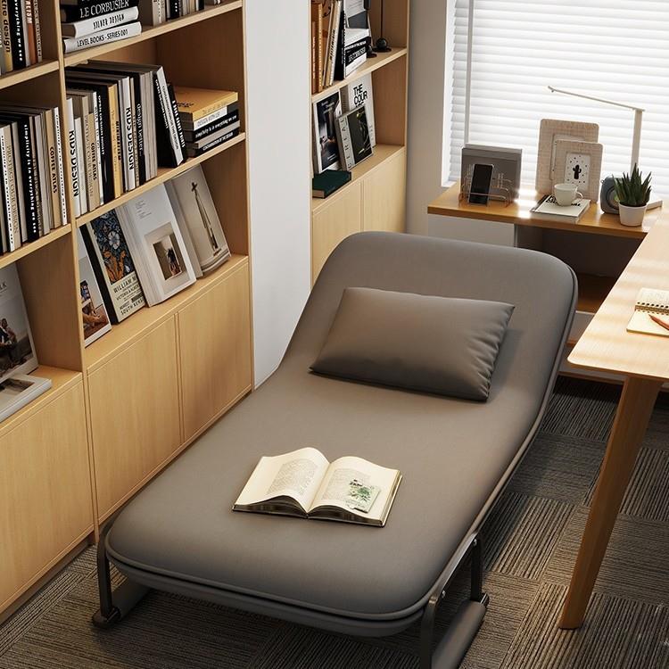 午睡两用办公室午休单人躺椅折叠床简易沙发床一米客人硬板床临时