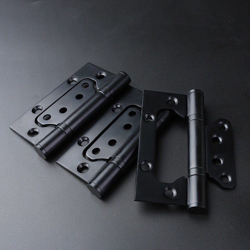 上新悦信缘4寸3个厚免开槽不锈钢子母合页 居家室内木门专用黑色