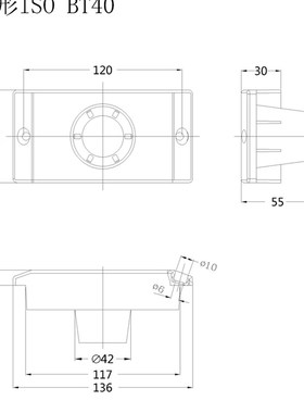 BT30/BT40/BT50刀柄刀具车/柜/架红色方塑料R刀套座拉手ABS材质