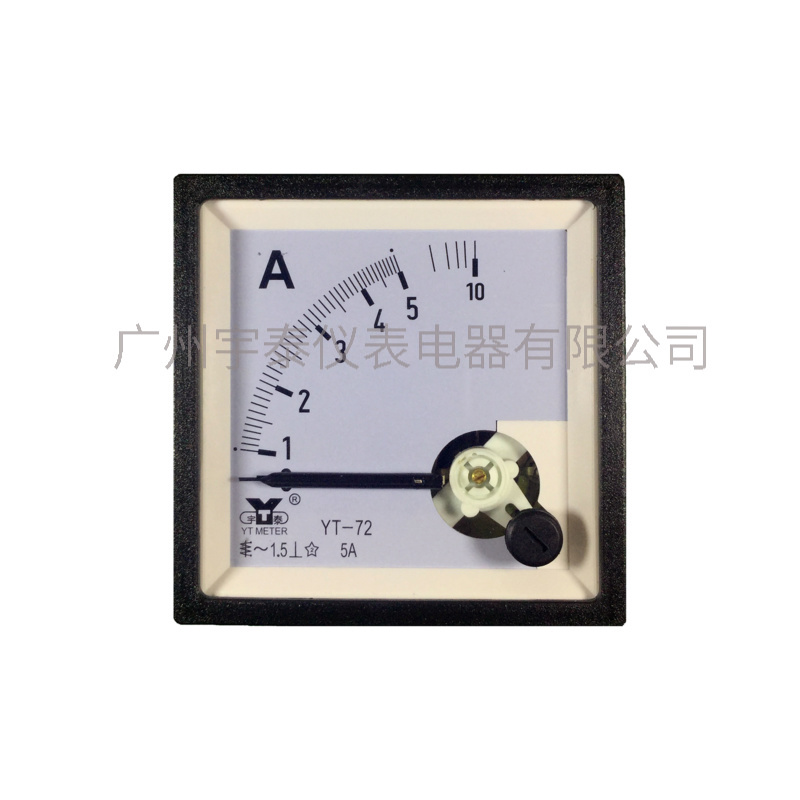 YT72交流电流表5A 10A 50/5A 100A直通68x68 cp72 dh72 SQ72指针