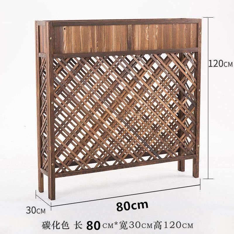新款销饭店隔断栅栏餐厅户外花箱防腐木网格花架隔断花槽篱笆栅栏