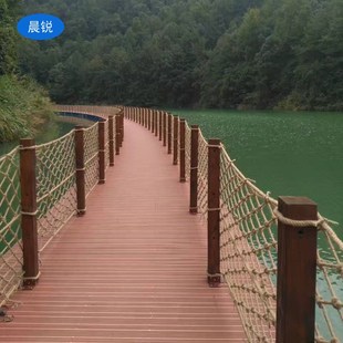 麻绳网粗麻绳编织网绳网围栏安全网防护网户外景区吊桥防坠护栏网