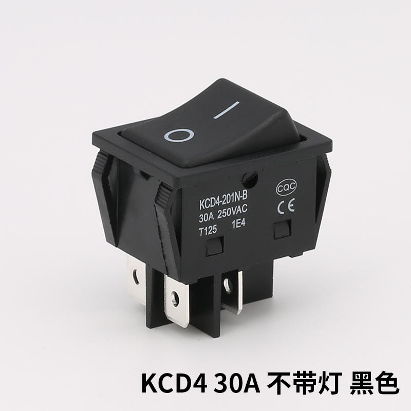 KCD2 KCD4 红色船型开关w 4脚2档带灯30A银触点 大功率大电流开关