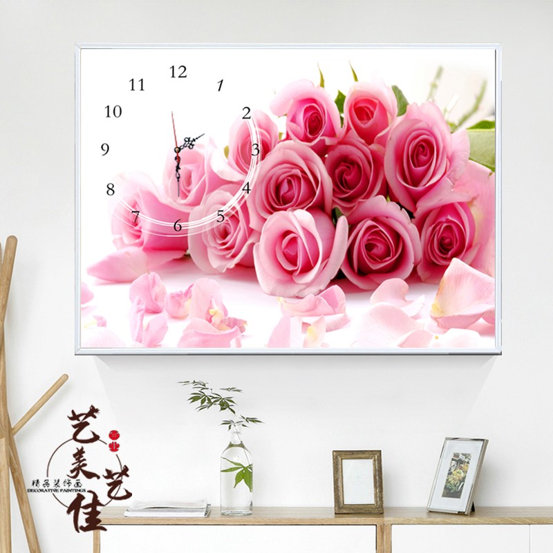 电表箱装饰画钟表客厅餐厅配电箱电闸盒带钟表掀开式摘挂式不打孔