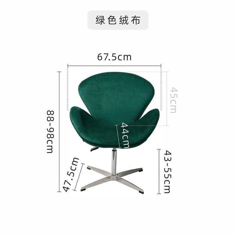 北欧单人沙发椅设计师单椅办公洽谈椅子现代简约天鹅椅网红休闲椅