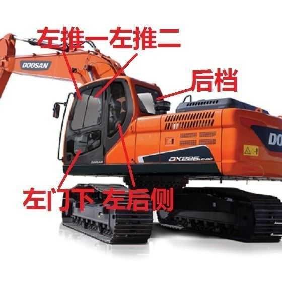 【斗山】斗山DX260LC-9C挖机玻璃挡风前后天窗门玻不包邮发物