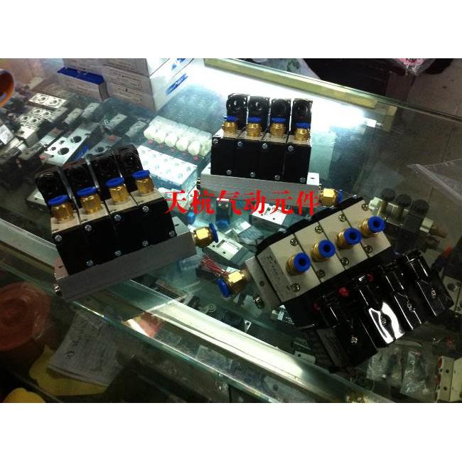 亚德客电磁阀3V210-08/组合阀4组电磁组合阀