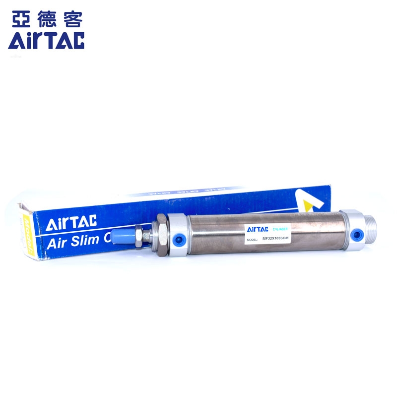 亚德客不锈钢迷你气缸MFC20X25X50X75X100X125X150X200X250-S带磁