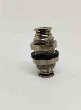 BPM4原装正品亚德客全金属穿板直通BPM6隔板接头BPM8 BPM10 BPM12