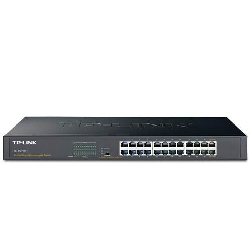 包邮 TP-LINK24口全千兆网络交换机 监控网线机架式TL-SG1024T