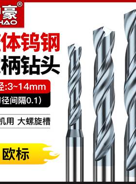 钨钢钻头定柄D4D6D8D10D12超硬cnc加工中心打孔硬质合金麻花钻咀