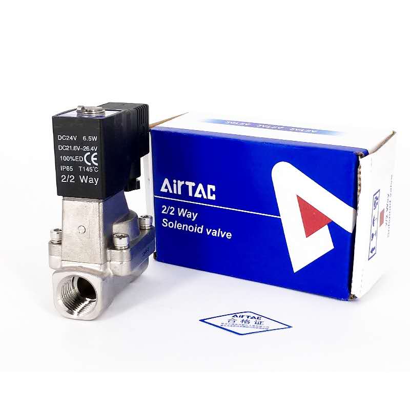 亚德客不锈钢二位二通常开电磁阀2KS150-15/2KS200-20/2KS250-25