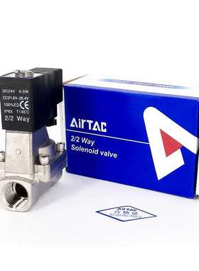 亚德客不锈钢二位二通常开电磁阀2KS150-15/2KS200-20/2KS250-25