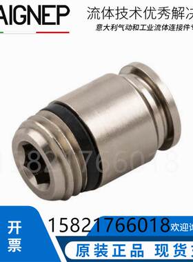 AIGNEP气动快速接头外螺纹直通全铜镀镍快插气管接头 安耐 57010